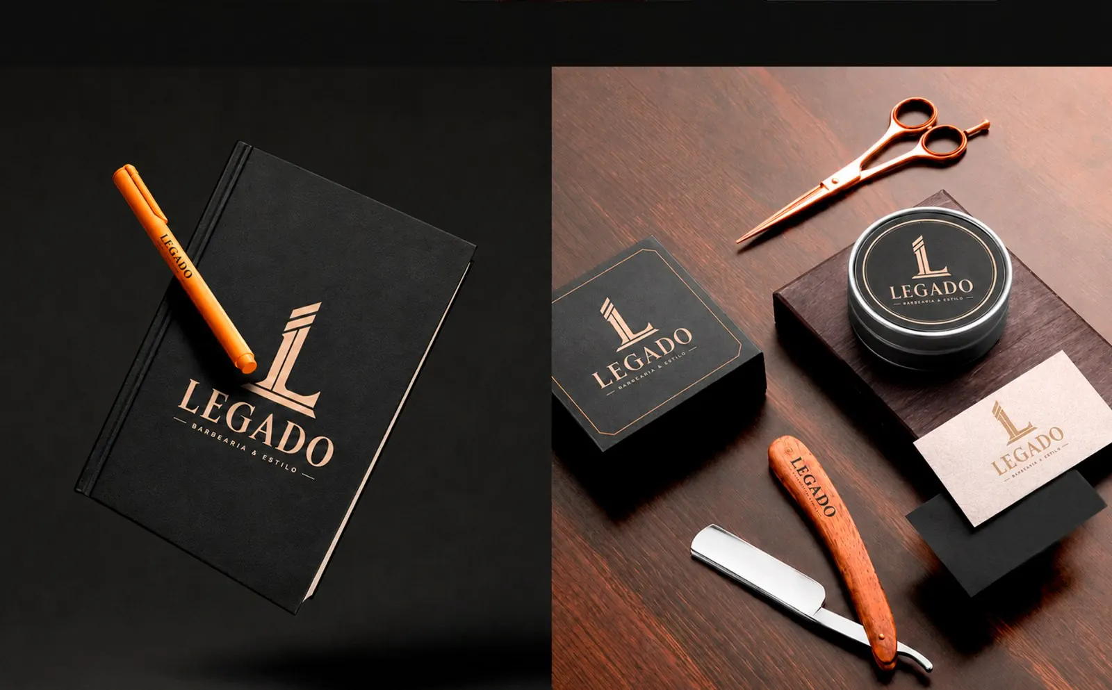 Legado Barbearia & Estilo — Caderno e kit