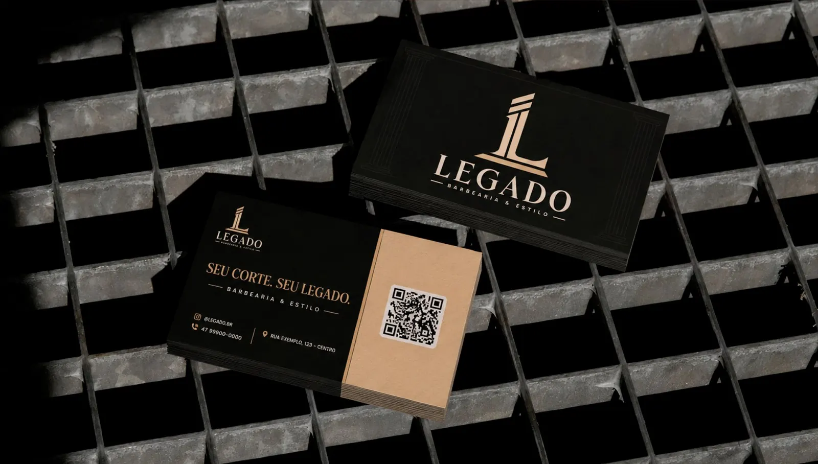 Legado Barbearia & Estilo — Cartões de visita