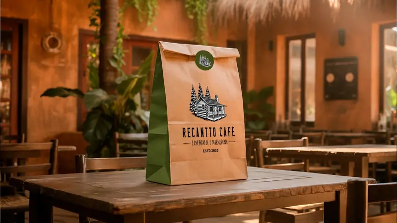 Recantto Café — Sacola kraft
